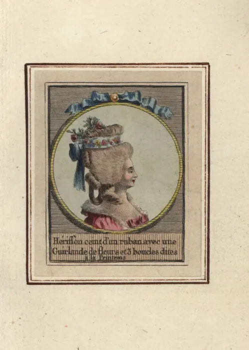 Framed Print : Hedgehog hairstyle from 1783 Framed Print : Hedgehog hairstyle from 1783