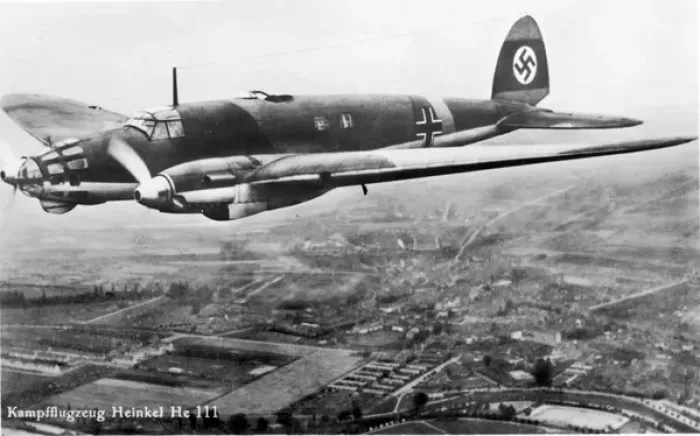 Framed Print : Heinkel He111B in flight Framed Print : Heinkel He111B in flight
