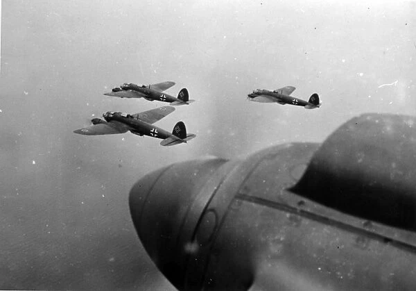 Three Heinkel He111Hs in flight