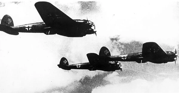 Three Heinkel He111Hs in flight