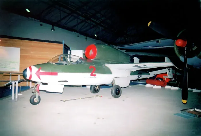 Framed Print : Heinkel He.162A-2 Salamander 8472M / Red 2 Framed Print : Heinkel He.162A-2 Salamander 8472M / Red 2