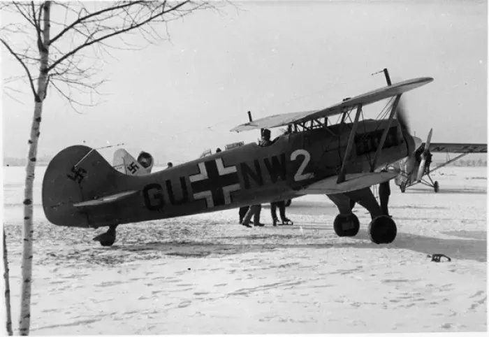 Framed Print : Heinkel He51 later used as a fighter trainer Framed Print : Heinkel He51 later used as a fighter trainer