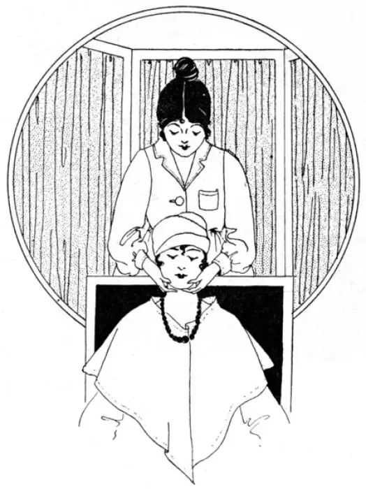 Framed Print : Helena Rubinstein facial, 1917 Framed Print : Helena Rubinstein facial, 1917