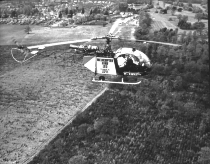 Framed Print : Helicopter search and rescue using thermal camera