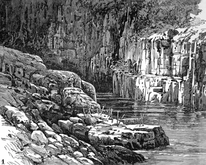 Framed Print : Hells Gate Canyon, Fraser River, 1882 Framed Print : Hells Gate Canyon, Fraser River, 1882