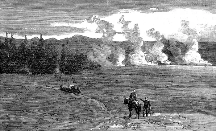 Framed Print : Hells Half Acre, Yellowstone Park, 1888 Framed Print : Hells Half Acre, Yellowstone Park, 1888
