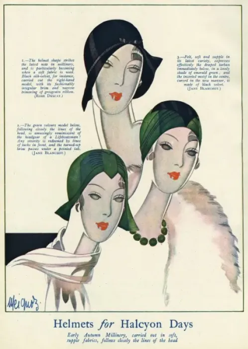Framed Print : Helmet Hats 1929 Framed Print : Helmet Hats 1929