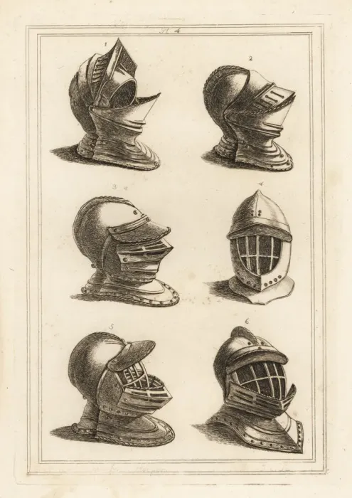 Framed Print : Helmets from the Tower of London