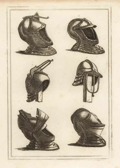Framed Print : Helmets from the Tower of London Framed Print : Helmets from the Tower of London