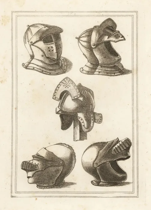Framed Print : Helmets from the Tower of London Framed Print : Helmets from the Tower of London