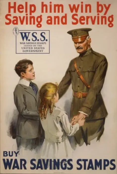 Framed Print : Help him win by saving and serving - Buy War Savings Stamps Framed Print : Help him win by saving and serving - Buy War Savings Stamps