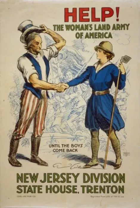 Framed Print : Help! The Womans Land Army of America, New Jersey Division Framed Print : Help! The Womans Land Army of America, New Jersey Division