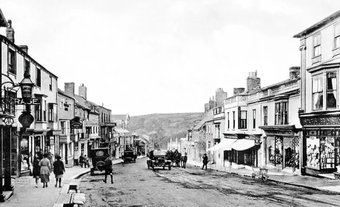 Framed Print : Helston Coinage Hall Street probably 1920s Framed Print : Helston Coinage Hall Street probably 1920s