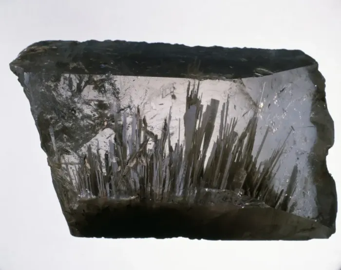 Framed Print : Hemimorphite crystals enclosed in rock crystal Framed Print : Hemimorphite crystals enclosed in rock crystal