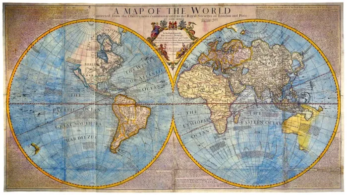 Framed Print : Hemisphere Map with Text Framed Print : Hemisphere Map with Text