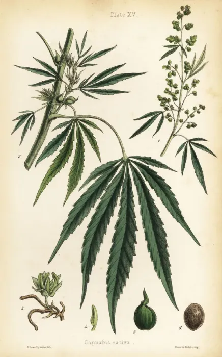 Framed Print : Hemp or marijuana, Cannabis sativa Framed Print : Hemp or marijuana, Cannabis sativa