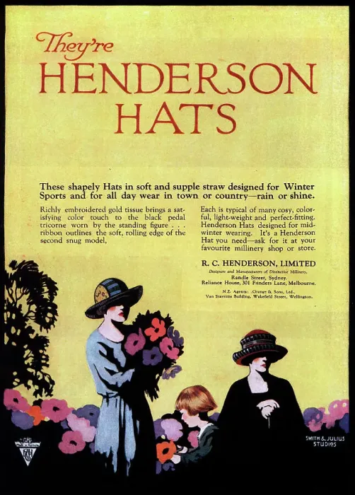 Framed Print : Henderson Hats Advertisement Framed Print : Henderson Hats Advertisement