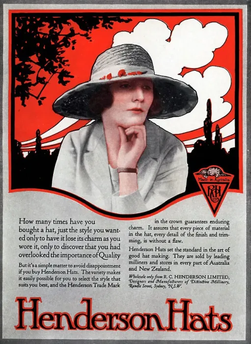 Framed Print : Henderson Hats Advertisement Framed Print : Henderson Hats Advertisement