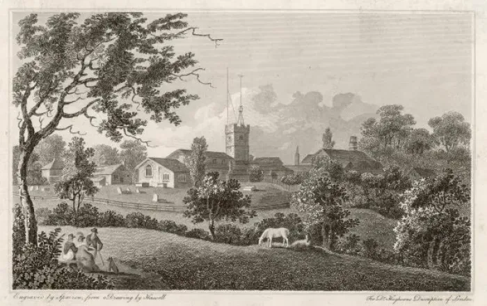 Framed Print : Hendon in 1807 Framed Print : Hendon in 1807
