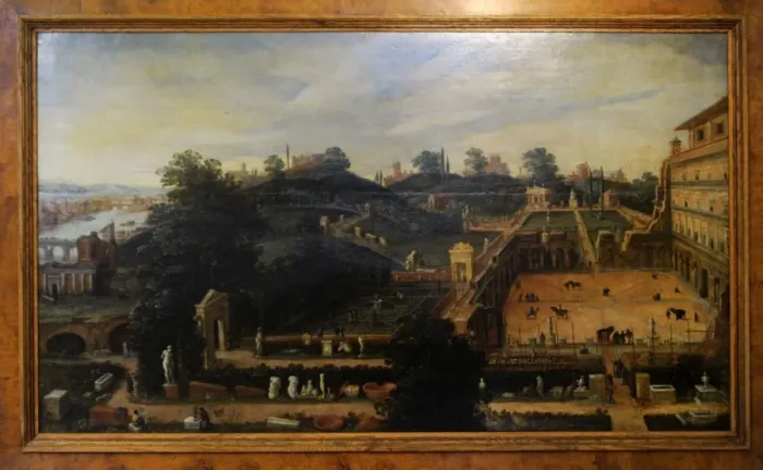 Framed Print : Hendrick Van Cleve (1525-1590 / 1595). The sculpture garden Framed Print : Hendrick Van Cleve (1525-1590 / 1595). The sculpture garden