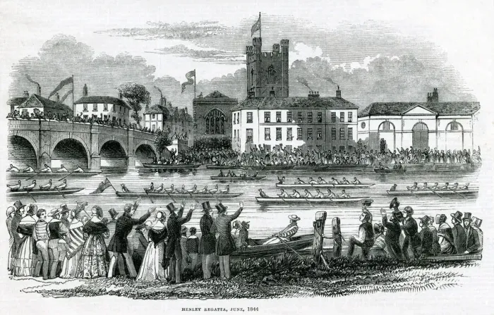 Framed Print : Henley Regatta 1844 Framed Print : Henley Regatta 1844