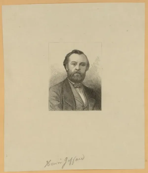 Framed Print : Henri Giffard, French balloonist, head-and-shoulders portrai Framed Print : Henri Giffard, French balloonist, head-and-shoulders portrai
