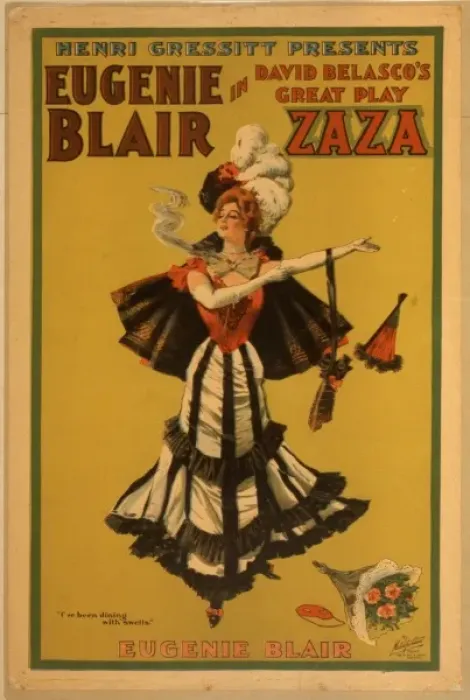 Framed Print : Henri Gressit presents Eugenie Blair in David Belascos grea Framed Print : Henri Gressit presents Eugenie Blair in David Belascos grea