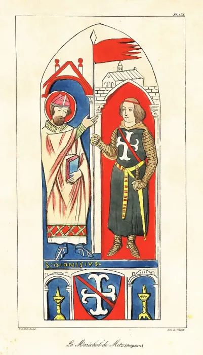 Framed Print : Henri II Clement, Marshal of France, receiving the oriflamme fro Framed Print : Henri II Clement, Marshal of France, receiving the oriflamme fro