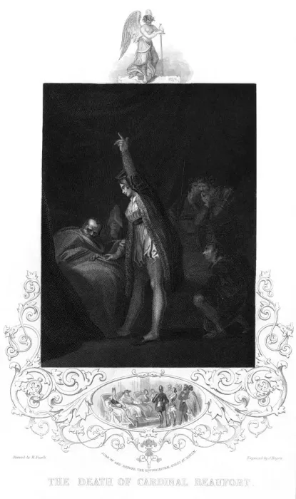 Framed Print : Henry Beaufort Deathbed Framed Print : Henry Beaufort Deathbed
