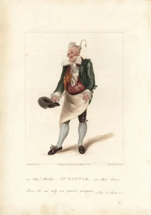 Framed Print : Henry Gattie in Monsieur Tonson, 1822 Framed Print : Henry Gattie in Monsieur Tonson, 1822