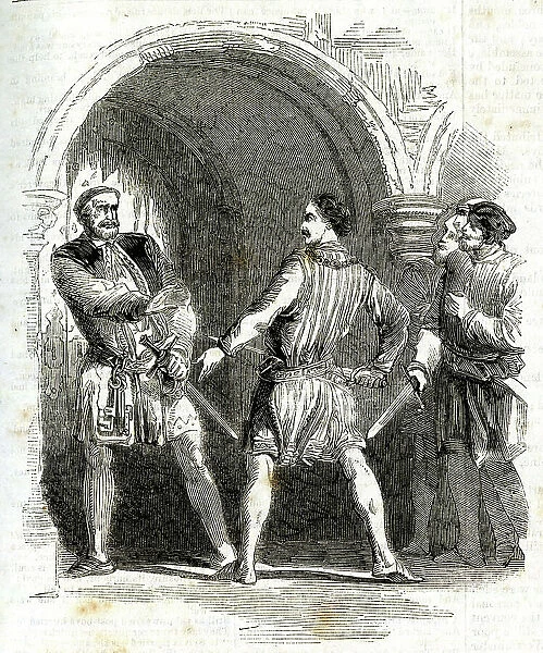 Henry I of England demanding the keys of the Treasury