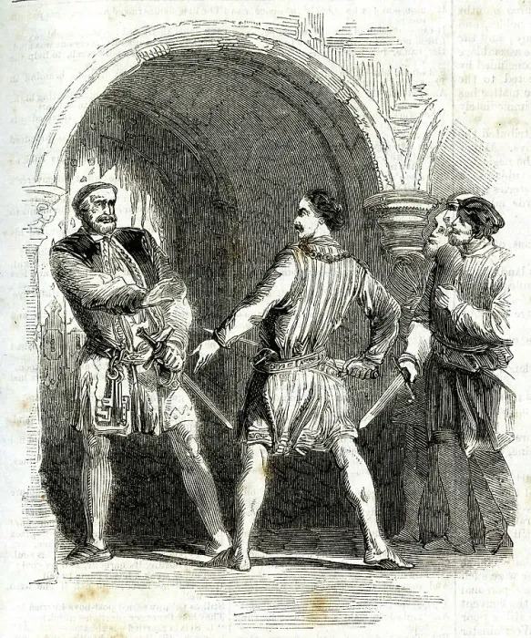 Framed Print : Henry I of England demanding the keys of the Treasury Framed Print : Henry I of England demanding the keys of the Treasury