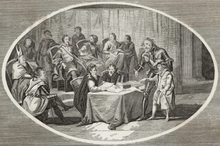 Framed Print : Henry III & Barons Framed Print : Henry III & Barons