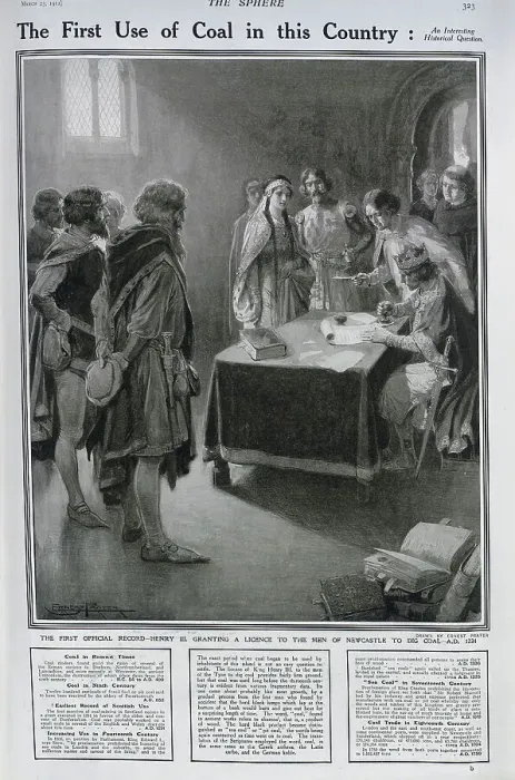 Framed Print : Henry III granting licence to dig coal Framed Print : Henry III granting licence to dig coal