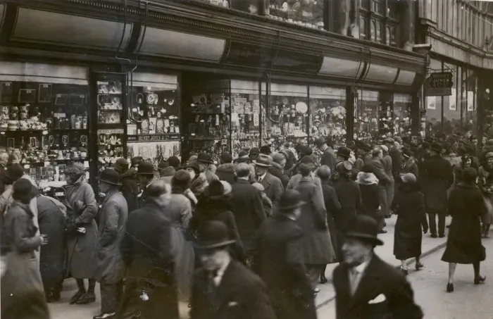 Framed Print : Henry Jones, shop front 1933 Framed Print : Henry Jones, shop front 1933