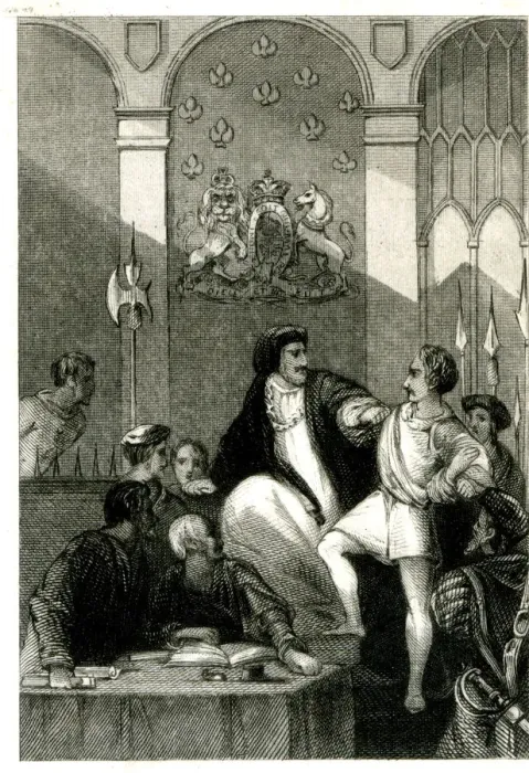 Framed Print : Henry, Prince of Wales striking Judge William Gascoigne Framed Print : Henry, Prince of Wales striking Judge William Gascoigne