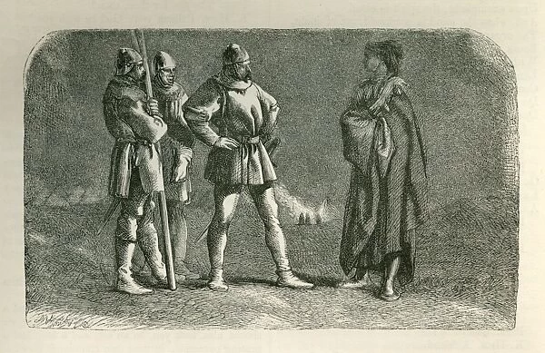 Henry V - in disguise, he chats with soldiers.. 1862