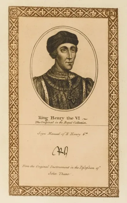 Framed Print : HENRY VI. King Henry VI with his autograph Framed Print : HENRY VI. King Henry VI with his autograph