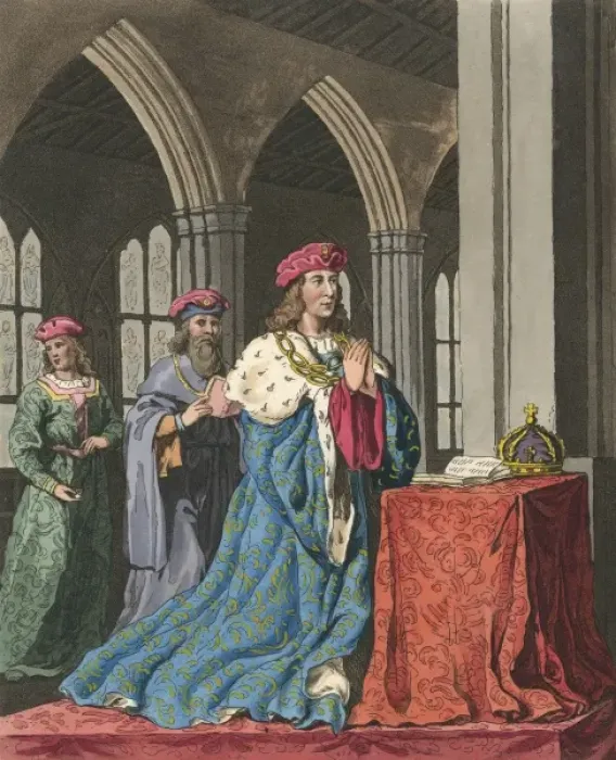 Framed Print : Henry VI at Devotions Framed Print : Henry VI at Devotions
