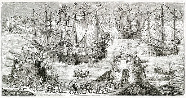 Henry VIII setting out from Dover, for his meeting with Francis I at the Field of
