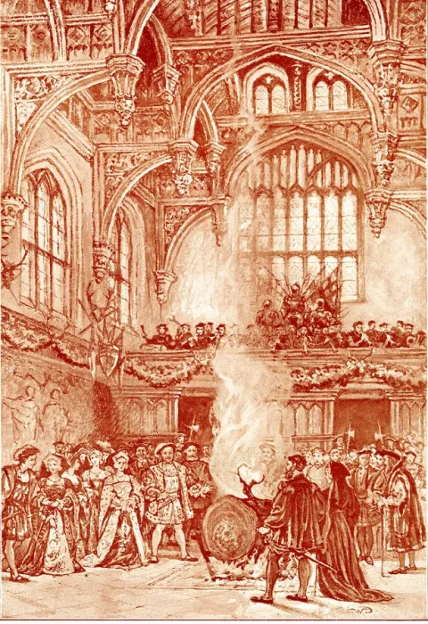 Framed Print : Henry VIII, Yule Log, Christmas at Hampton Court Framed Print : Henry VIII, Yule Log, Christmas at Hampton Court