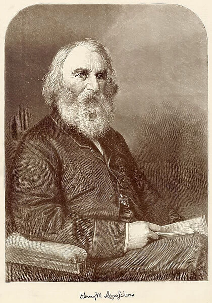 Henry Wadsworth Longfellow (1807 - 1882) American poet and educator whose works include Paul Revere's Ride, and The Song of Hiawatha, and Evangeline