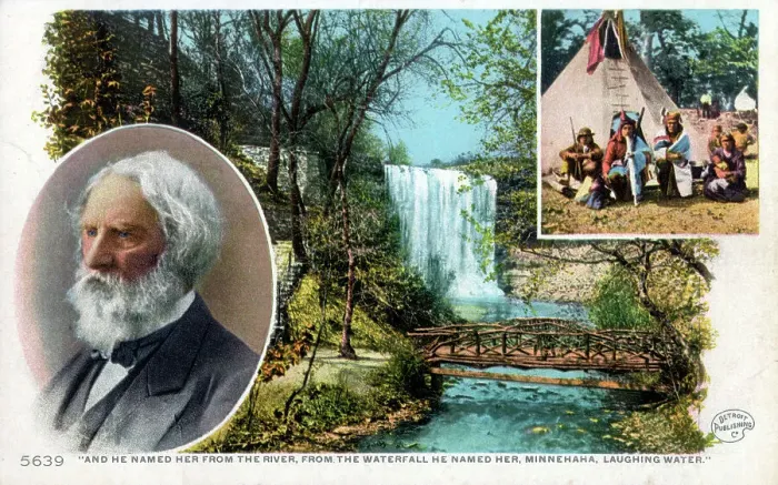 Framed Print : Henry Wadsworth Longfellow, Minnehaha, Minneapolis Framed Print : Henry Wadsworth Longfellow, Minnehaha, Minneapolis
