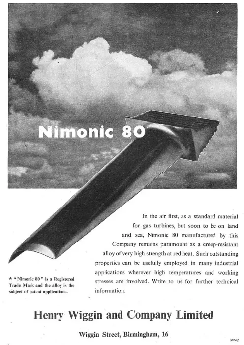 Framed Print : Henry Wiggin Nimonic Alloys - Nimonic 80 Framed Print : Henry Wiggin Nimonic Alloys - Nimonic 80