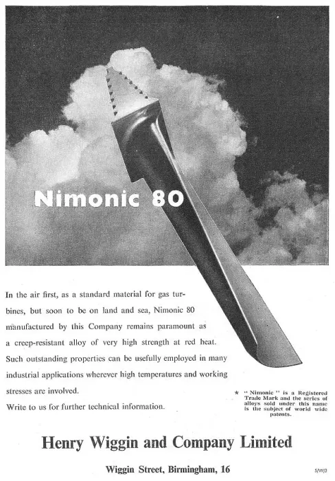 Framed Print : Henry Wiggin Nimonic Alloys - Nimonic 80 Framed Print : Henry Wiggin Nimonic Alloys - Nimonic 80