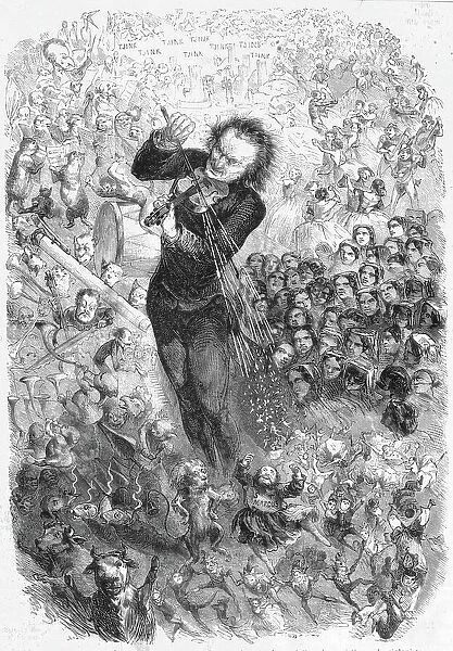 HENRYK WIENIAWSKI (1835 - 1880), Polish musician depicted in the throes of performing variations on the Carnival of Venice Date: 1858
