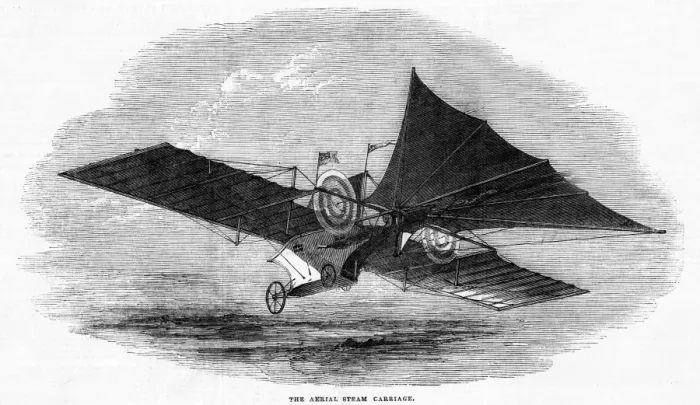 Framed Print : Hensons Aerial Carriage Framed Print : Hensons Aerial Carriage