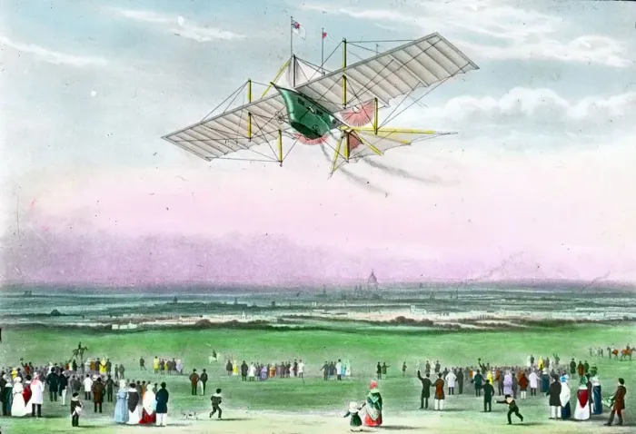 Framed Print : Hensons Aerial Carriage Framed Print : Hensons Aerial Carriage