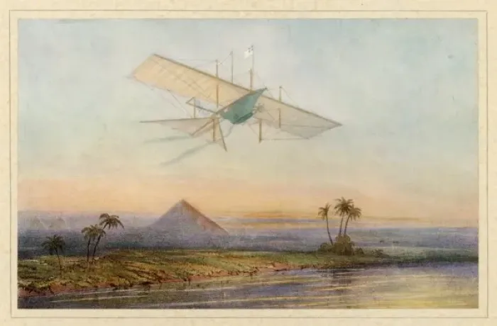 Framed Print : Hensons Flying Machine Framed Print : Hensons Flying Machine