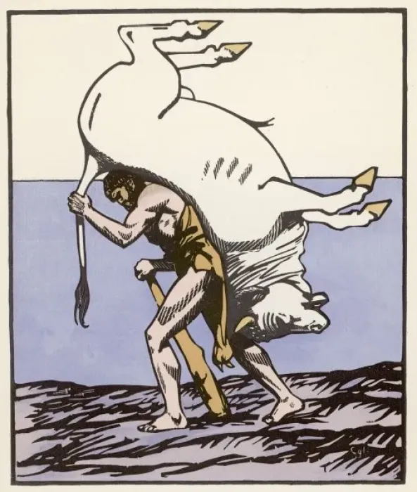 Framed Print : Herakles and the Bull Framed Print : Herakles and the Bull